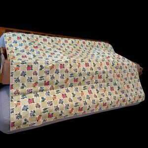 Karsten Sample Floral Tablecloth Checkerboard Pattern Made In Brazil Botanical